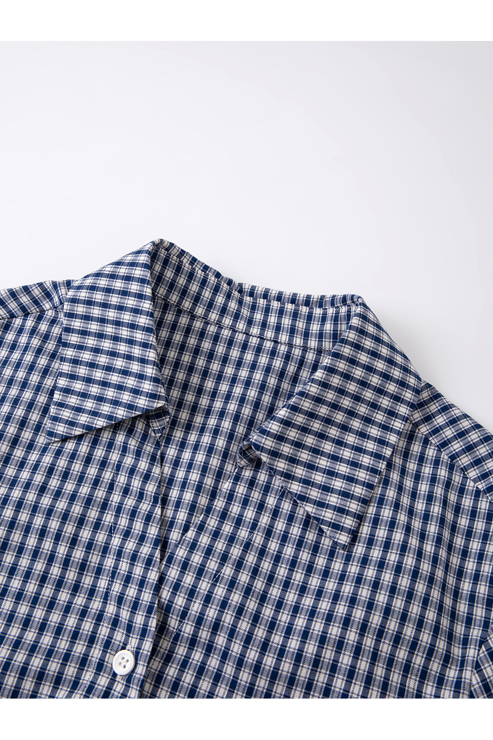 Lapel Tie-Waist Slimming Pure Cotton Long Sleeve Plaid Shirt-VIMLYSTORE