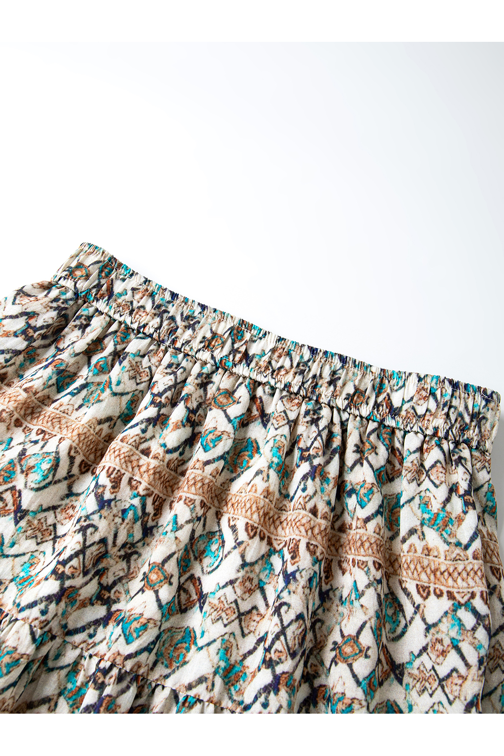 Vacation Style Floral Print Tiered Skirt-VIMLYSTORE