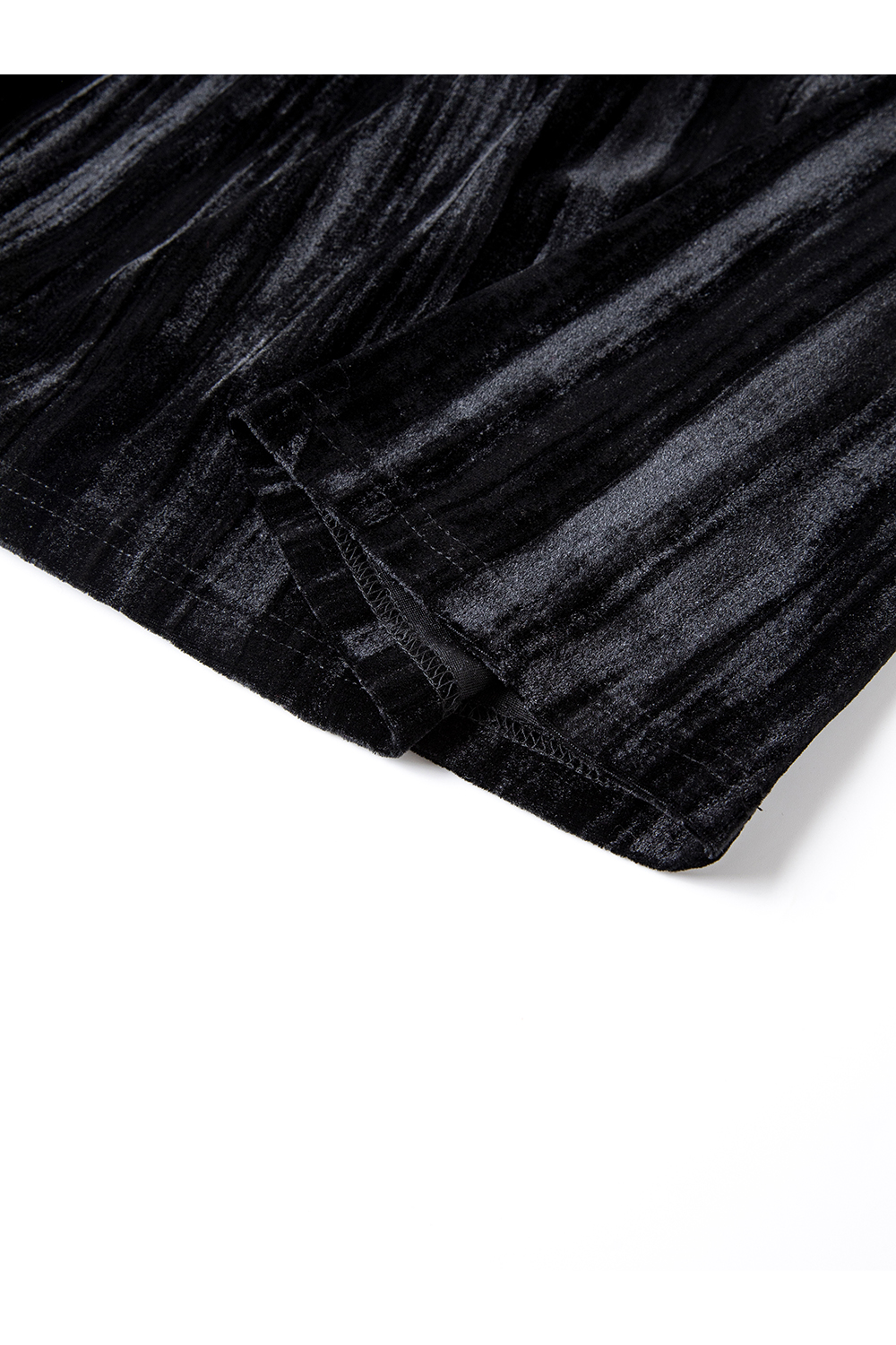 Black Multi-Layer Split Velvet Loose Large Hem Skirt-VIMLYSTORE