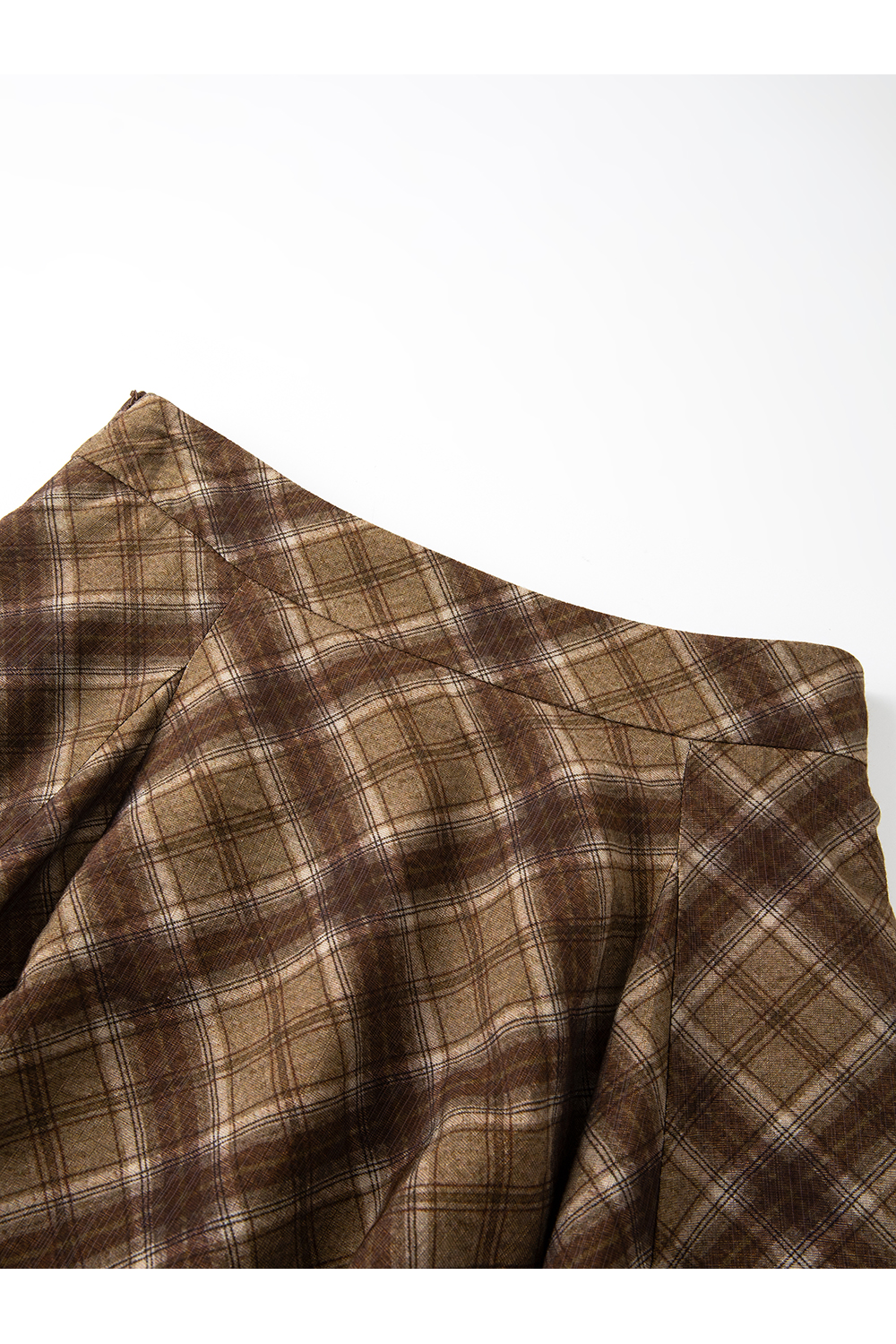 French Elegant Plaid Large Hem Midi Skirt-VIMLYSTORE