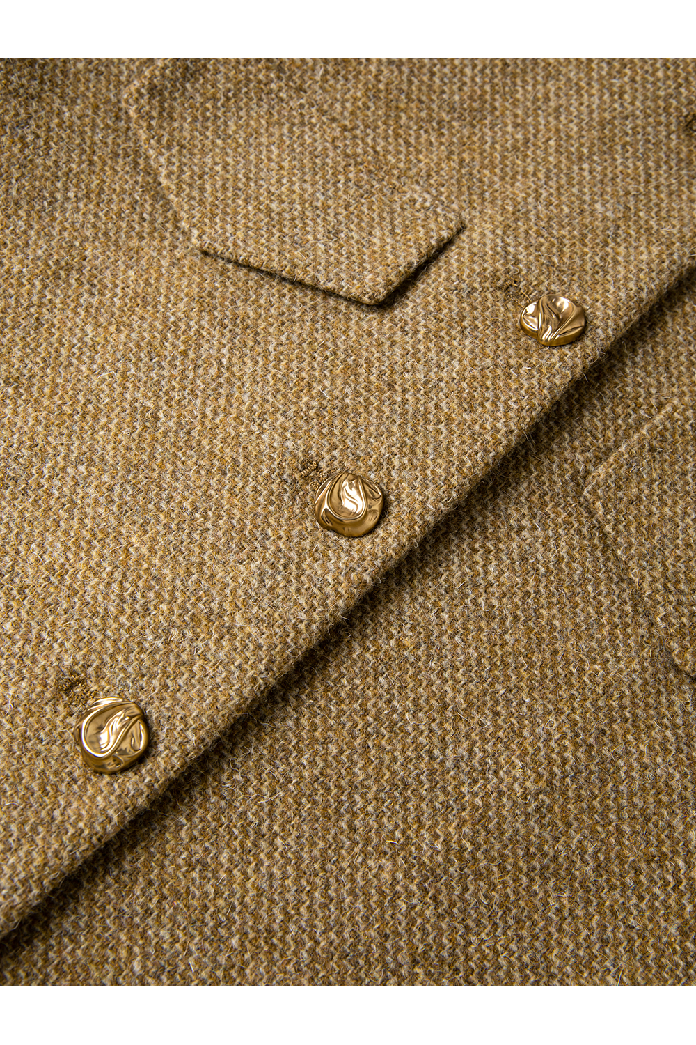 Brown Round Neck Woolen Versatile Coat-VIMLYSTORE