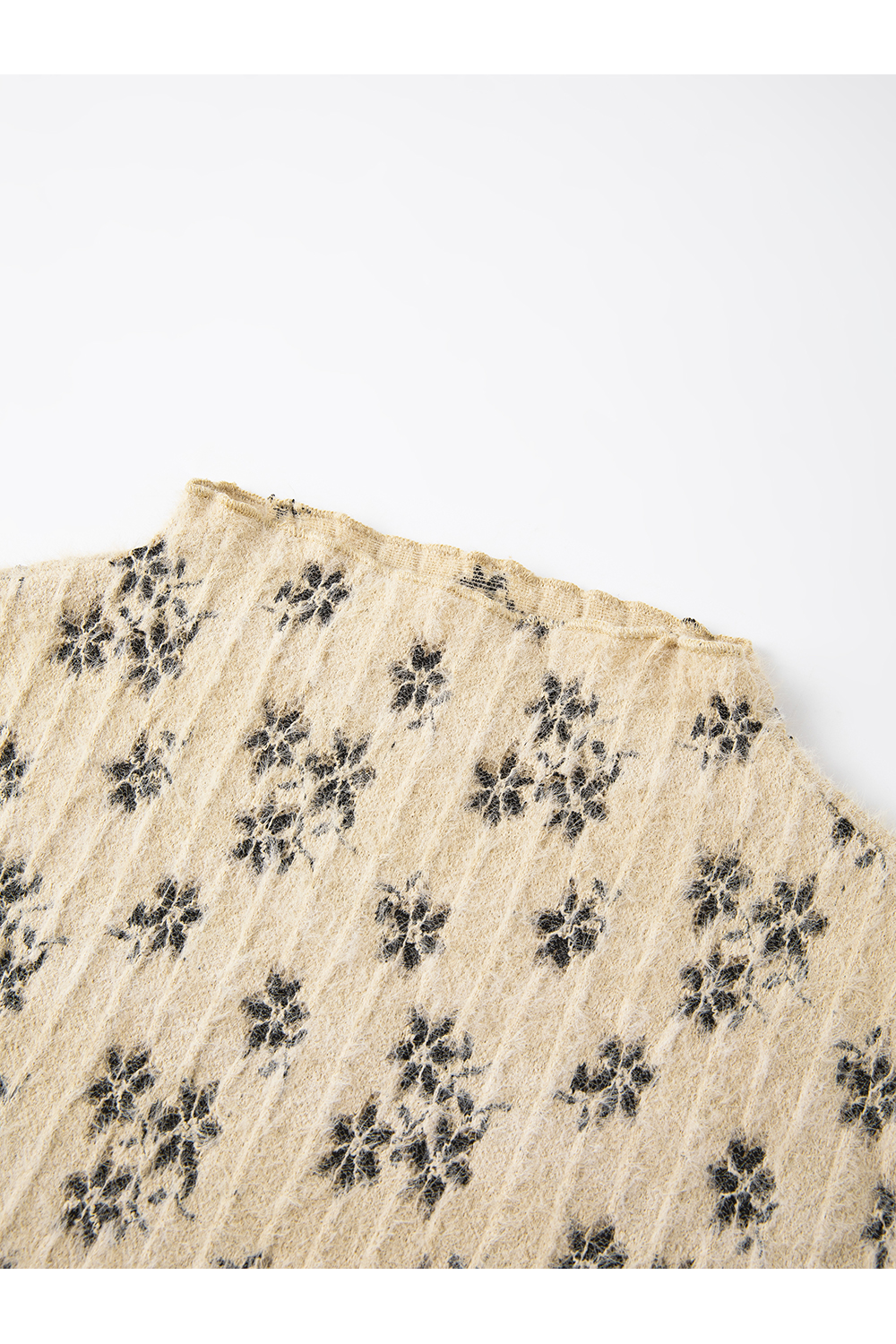 Lace-patterned suede base layer shirt-VIMLYSTORE