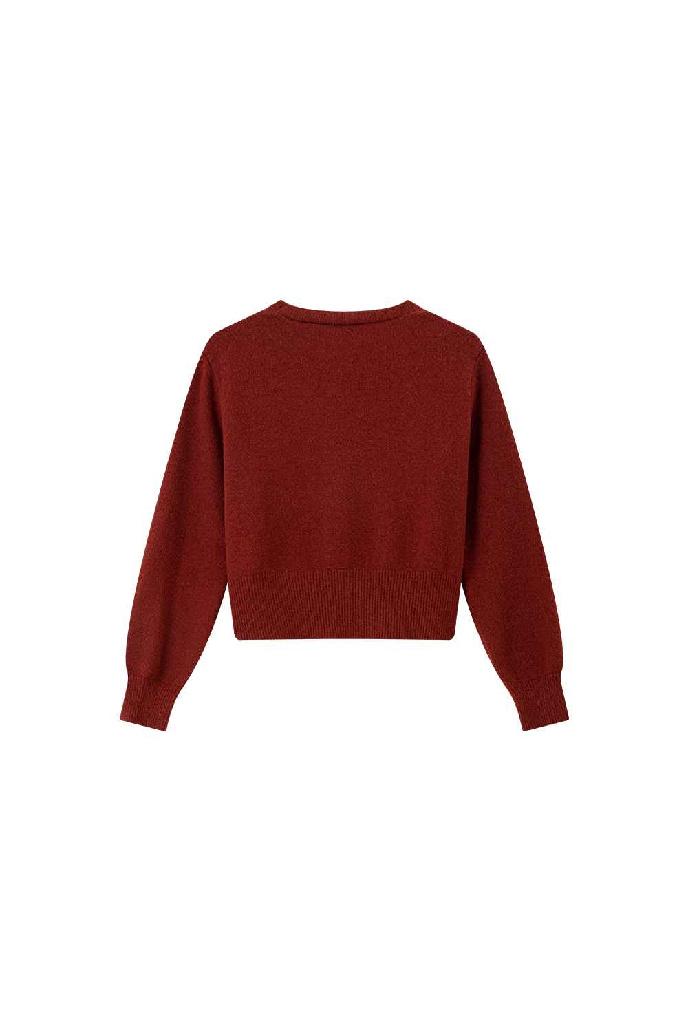 Red 3D Floral V-Neck Knit Cardigan-VIMLYSTORE