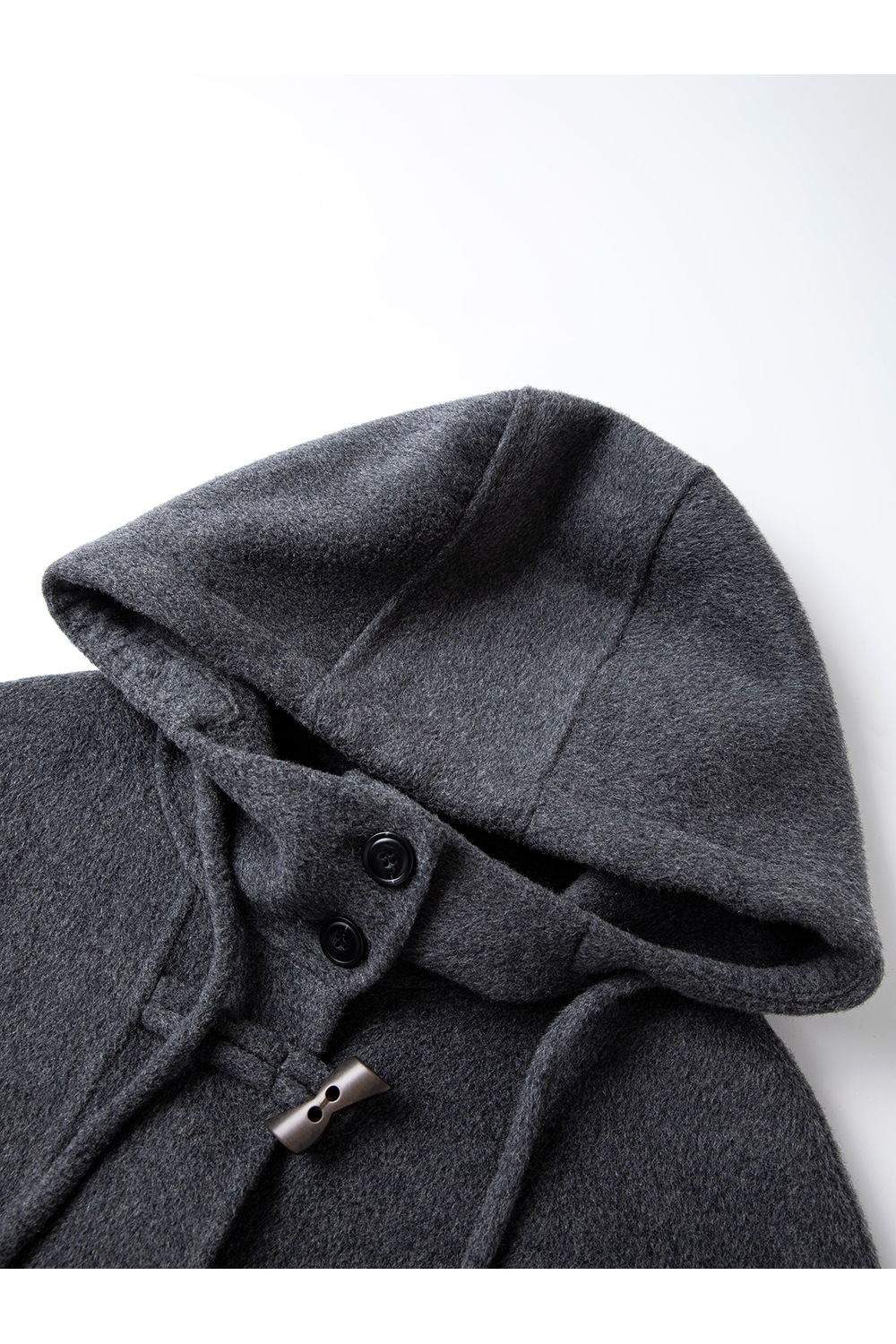 Reversible Hooded Woolen Overcoat-VIMLYSTORE
