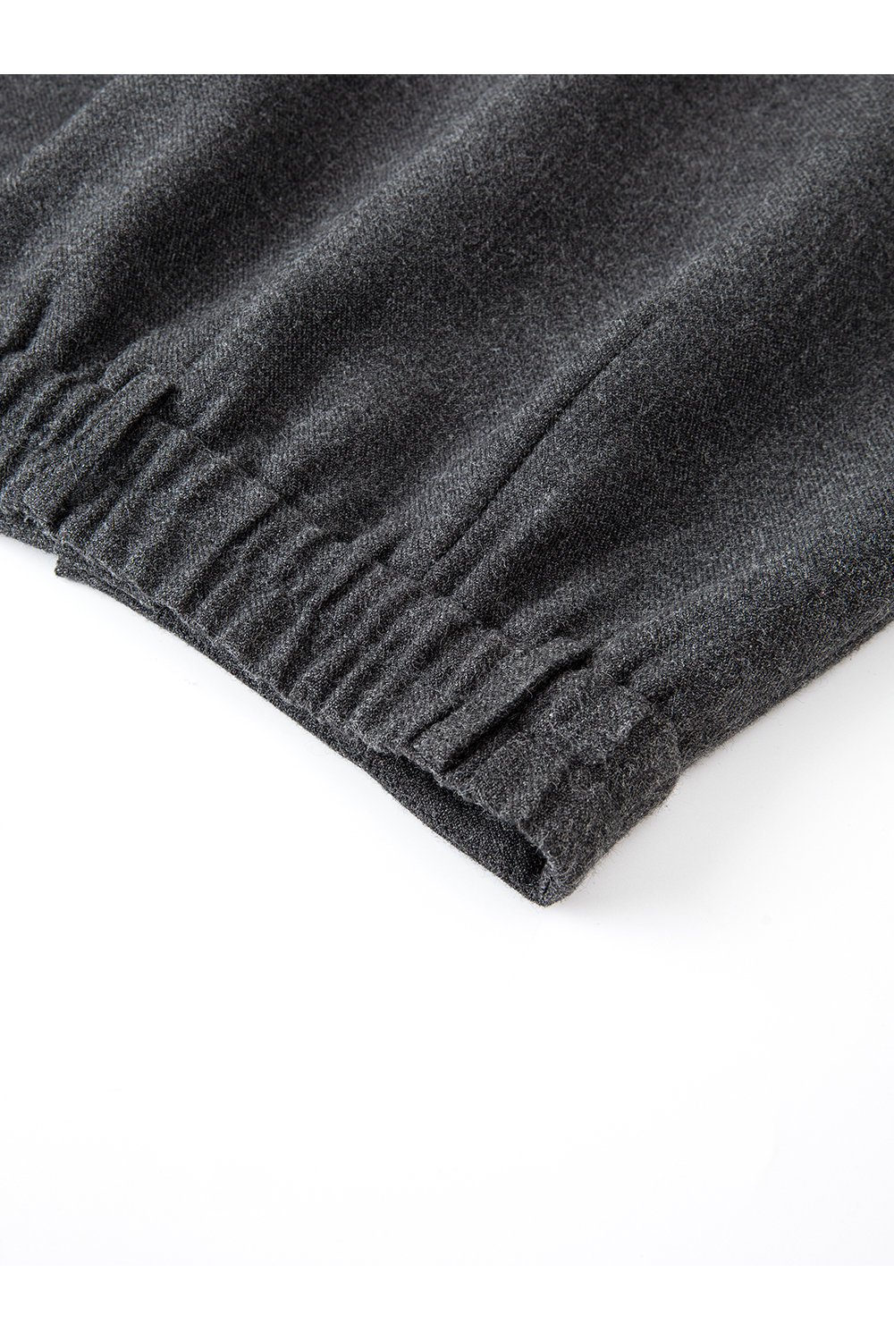 Grey Straight-Cut Midi Skirt