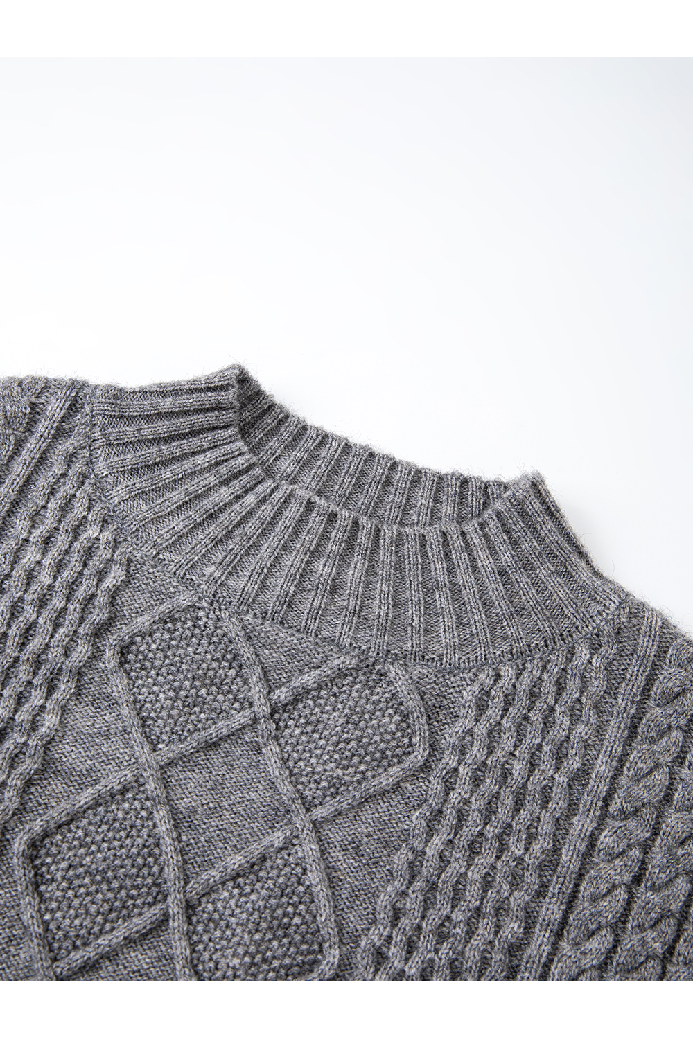 Argyle Mock-Neck Sweater