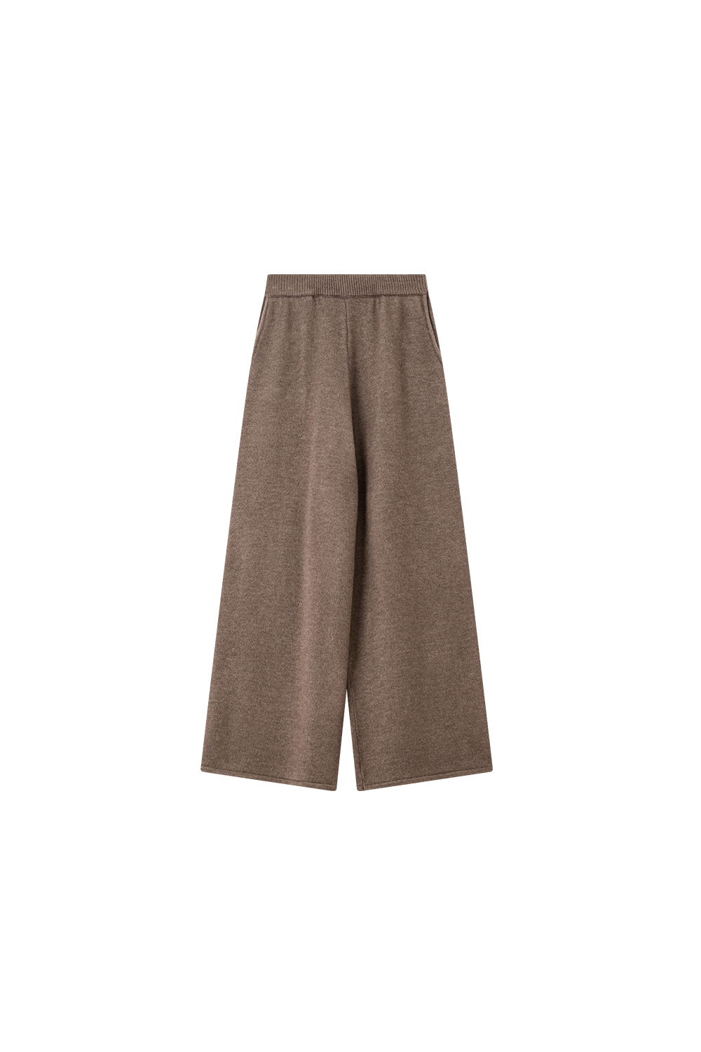 Brown Lapel Knit Set