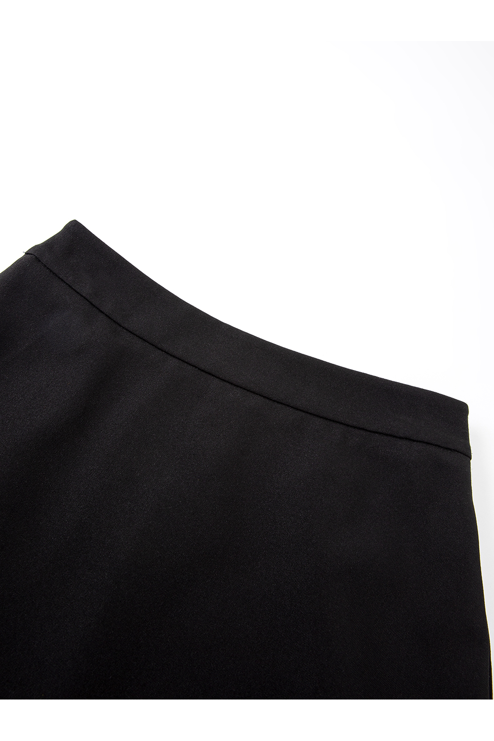 French-Style Paneled Wool Blend Midi Skirt