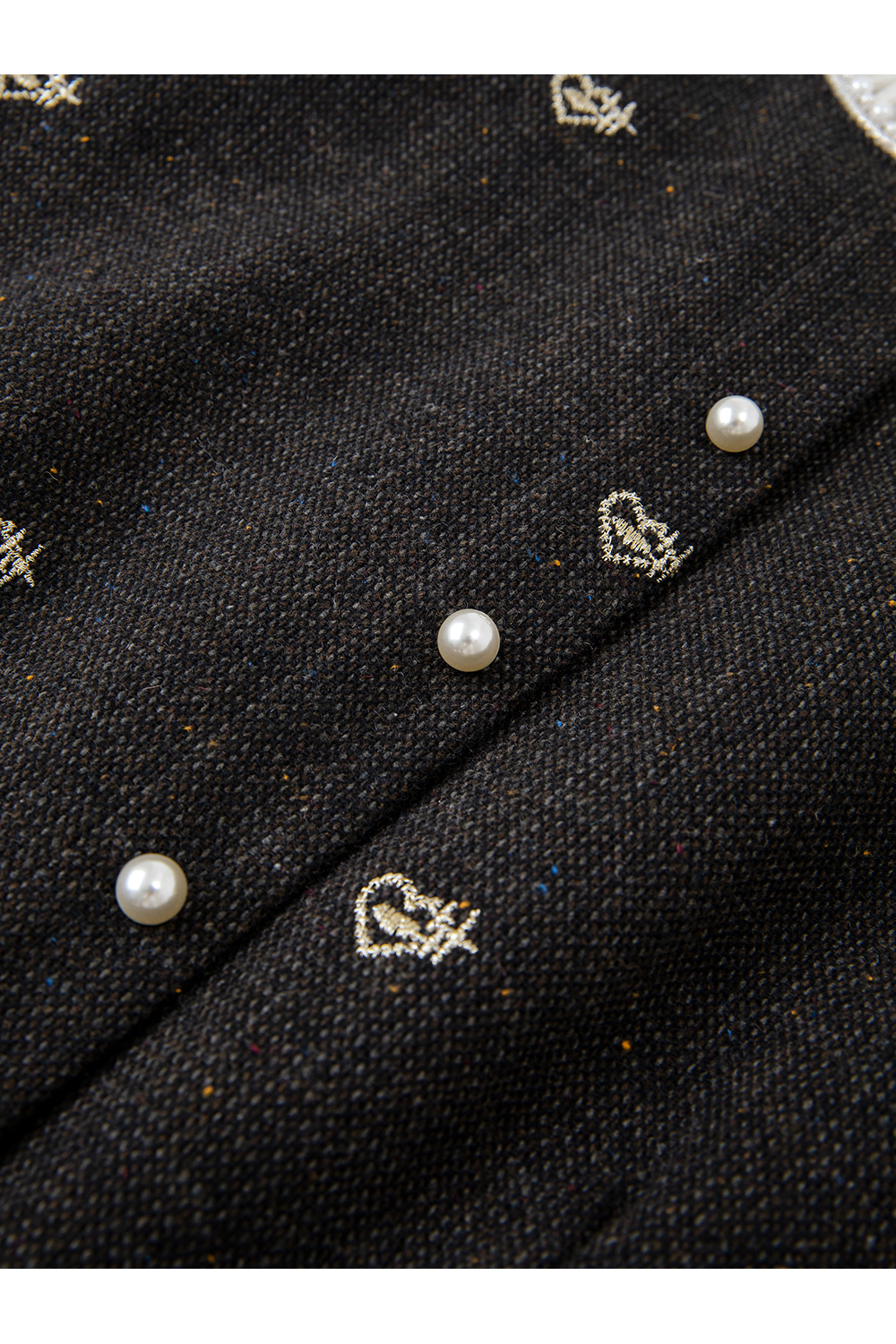 Grey Layered-Look Crewneck Dress