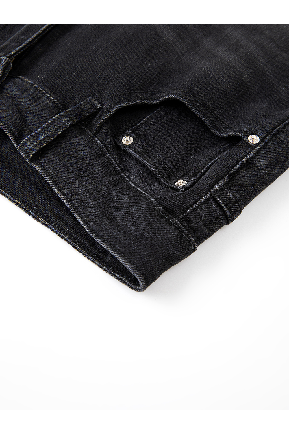 Gray Washed Wide-Leg Jeans