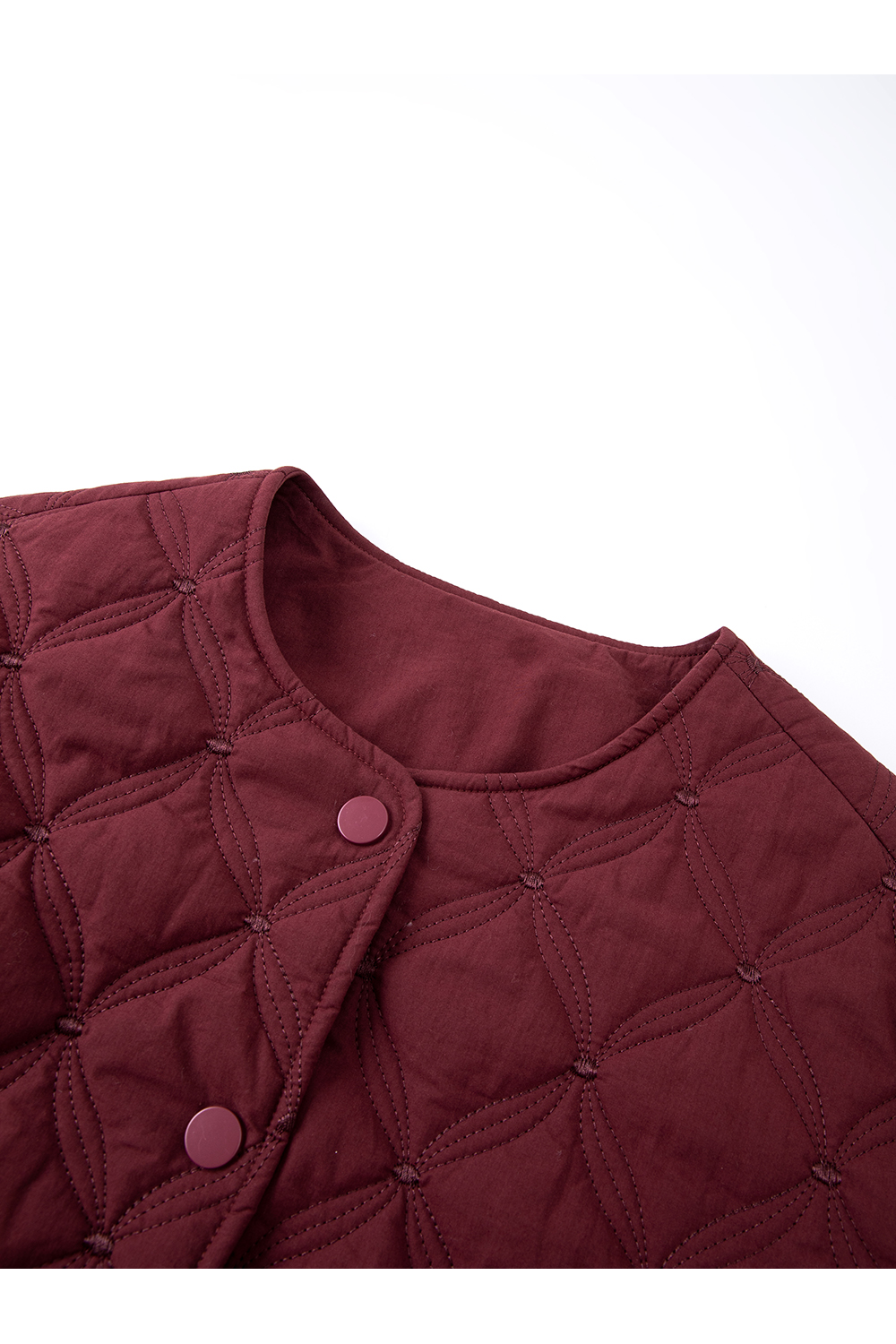 Crewneck Diamond-Quilted Cotton Jacket