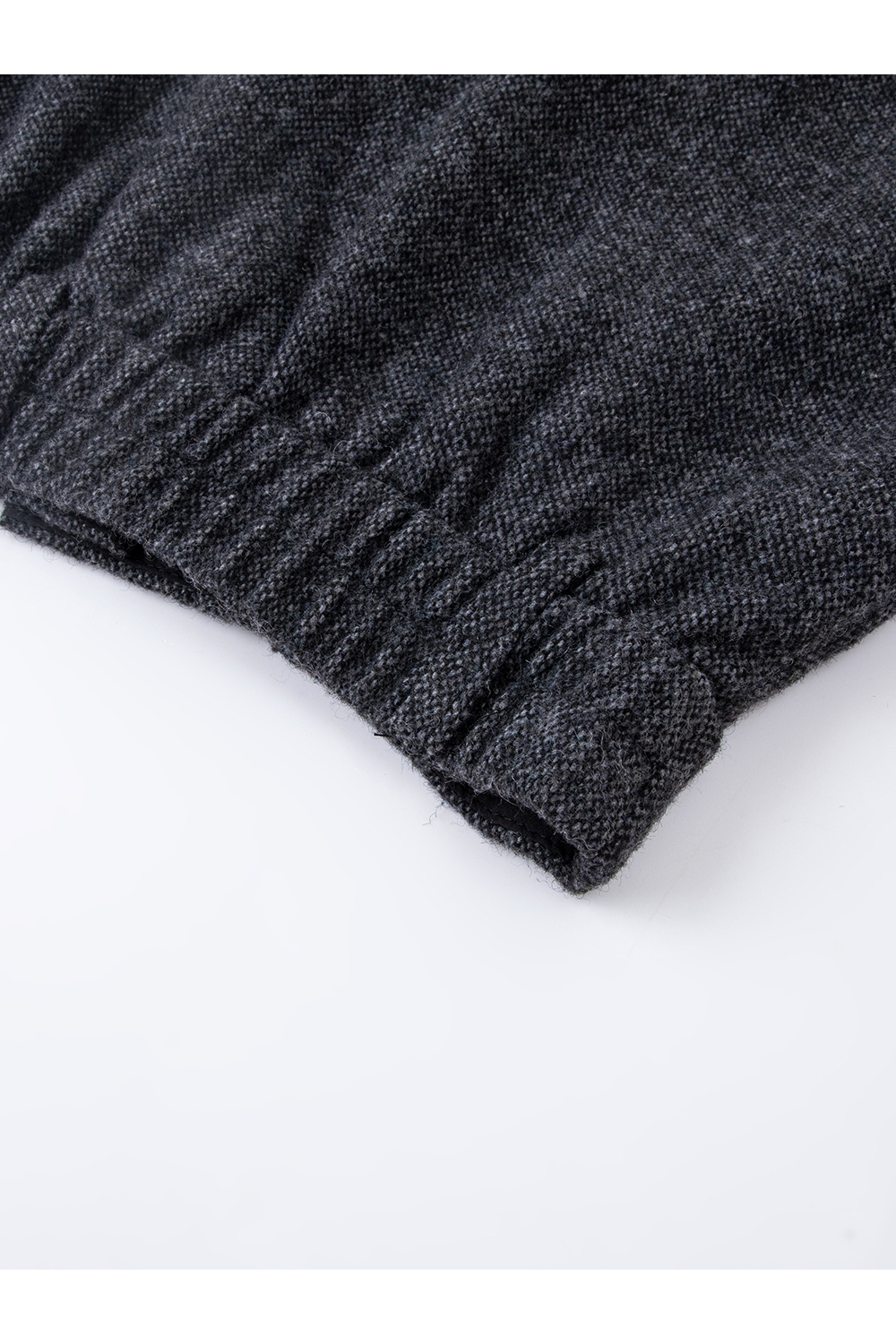 Flecked Gray Woolen Midi Skirt