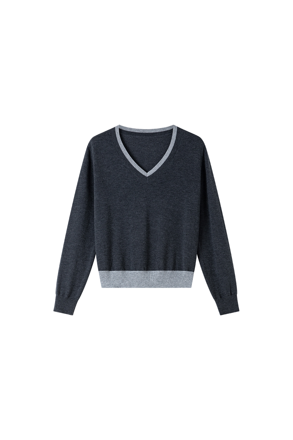 Lazy Chic V-Neck Knit Top & A-Line Skirt Set-VIMLYSTORE