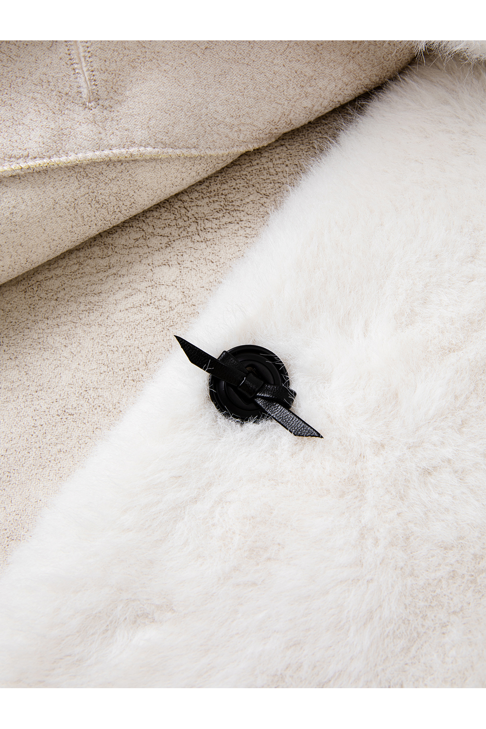 White lamb wool coat