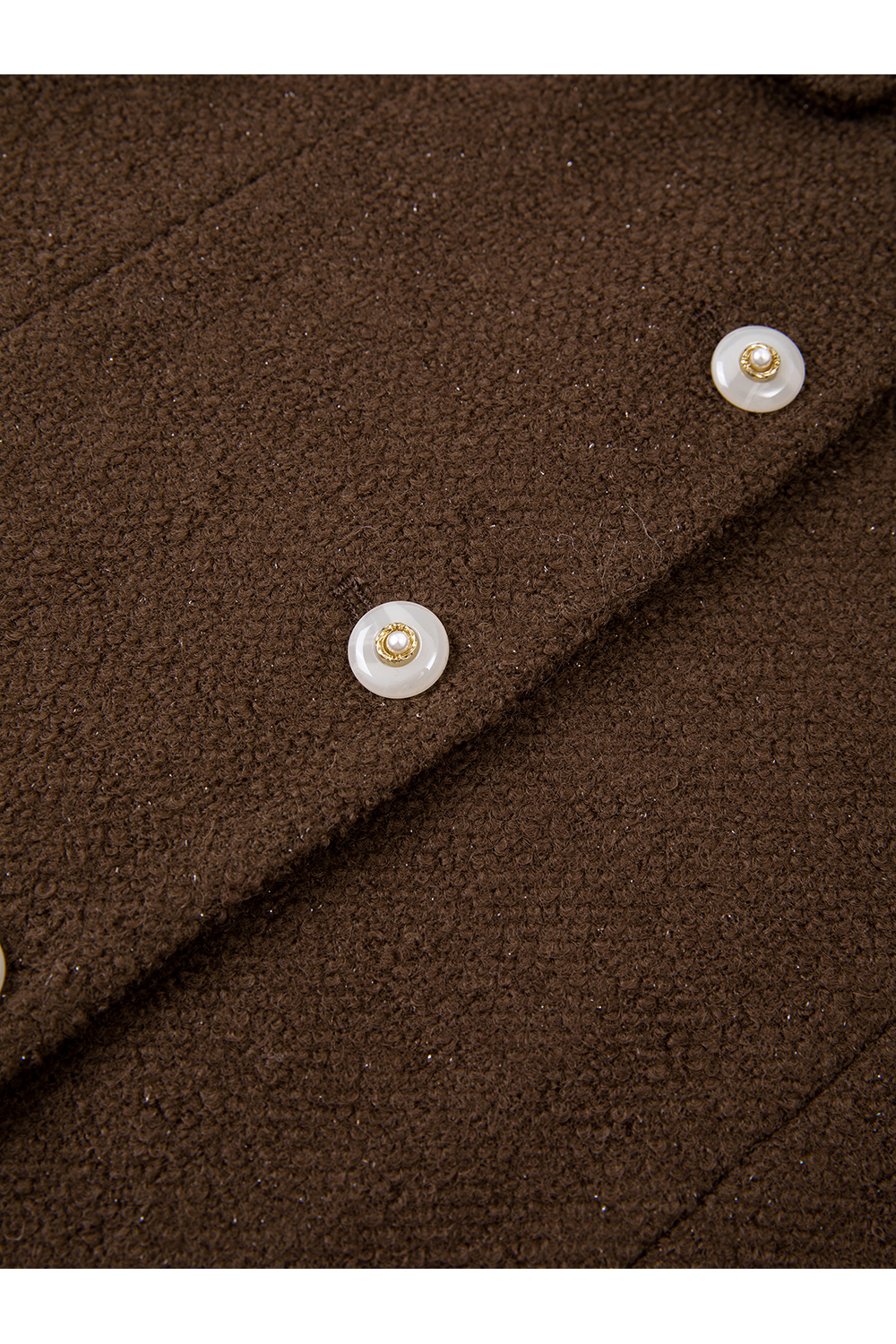 Coffee Color Patchwork Lace Coat