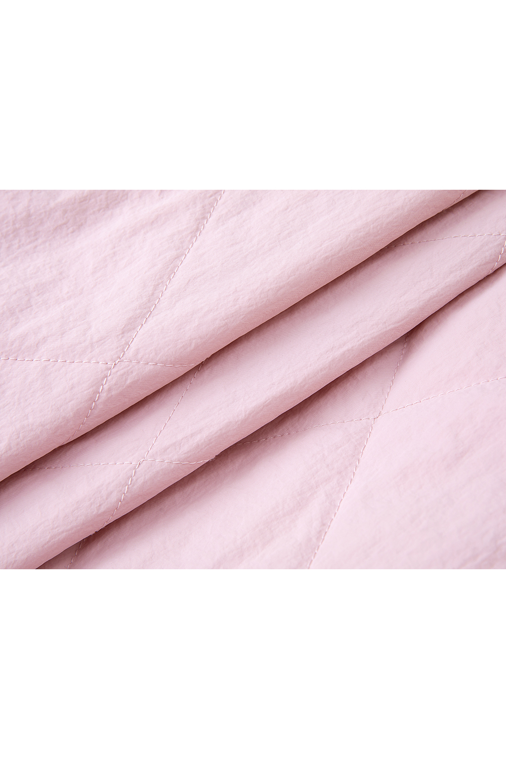 Pink lapel zipper cotton-padded jacket