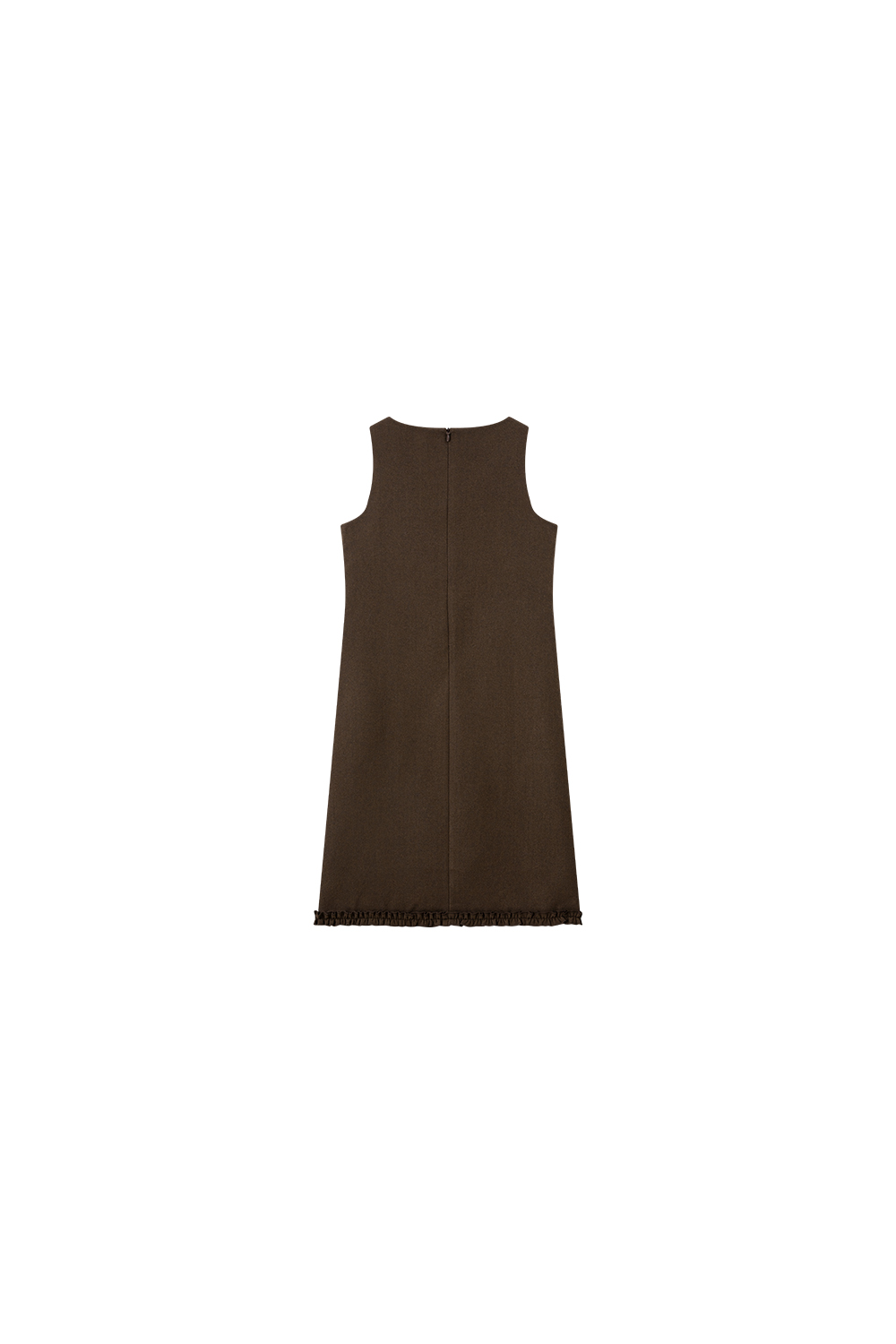 Coffee-colored slip dress set