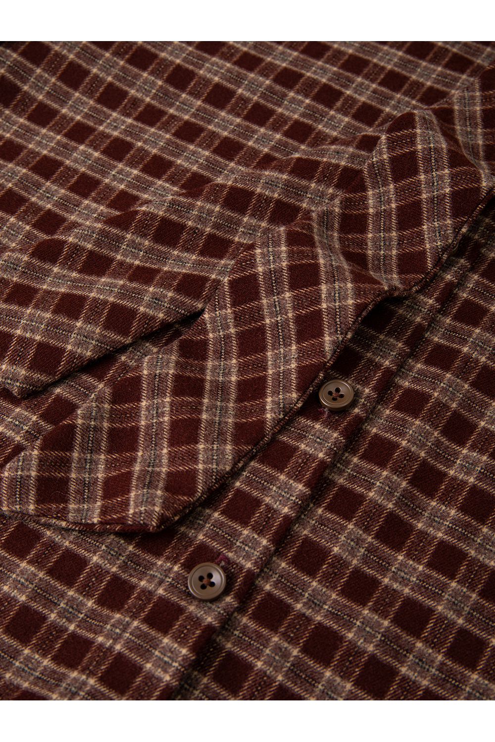 Coffee-colored vintage plaid shirt