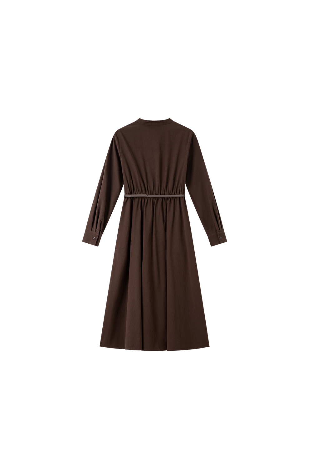 Belted Shirt Dress with Defined Waist-VIMLYSTORE