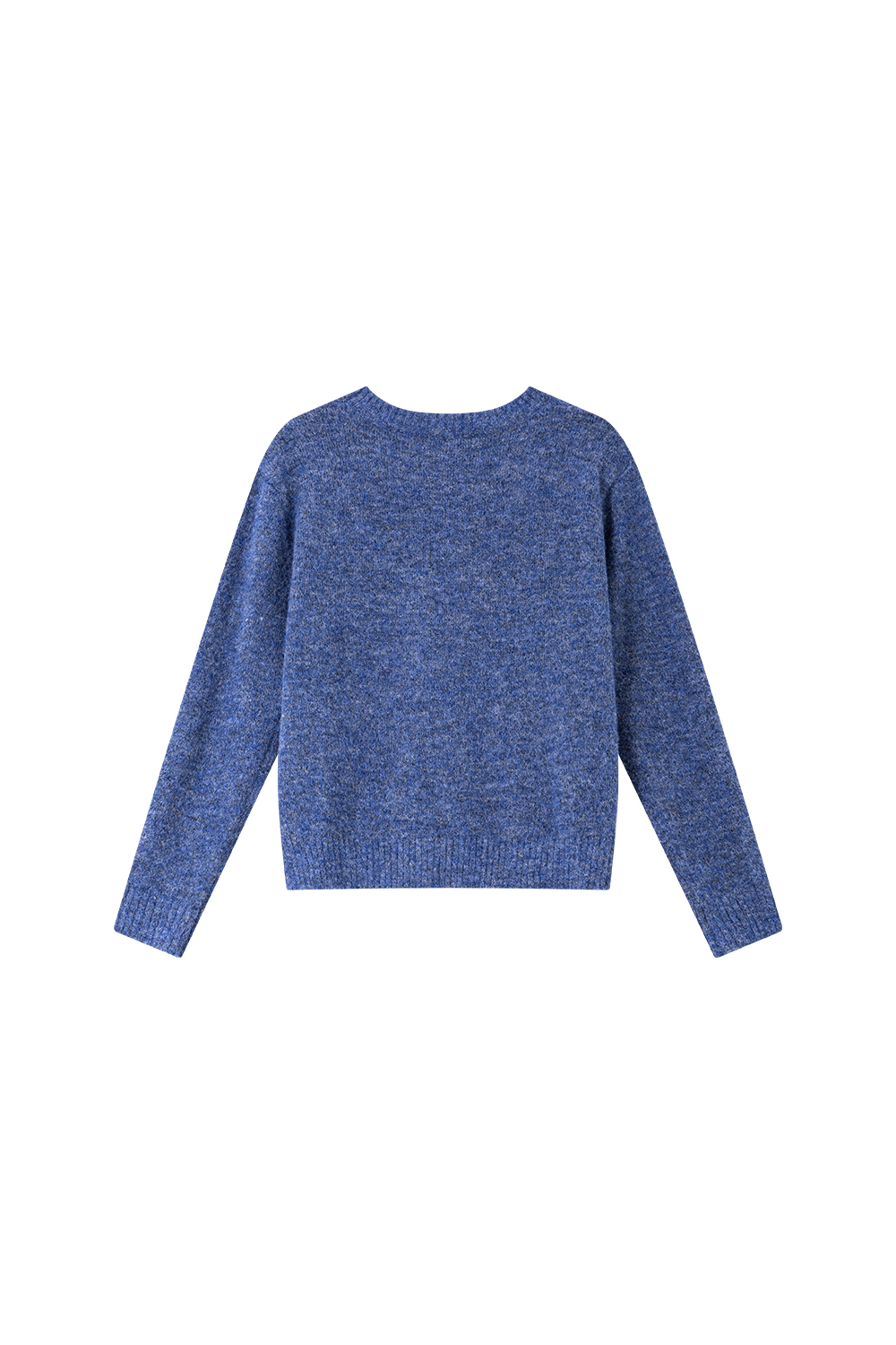 Oversized Boyfriend Knit Sweater with Crew Neck-VIMLYSTORE