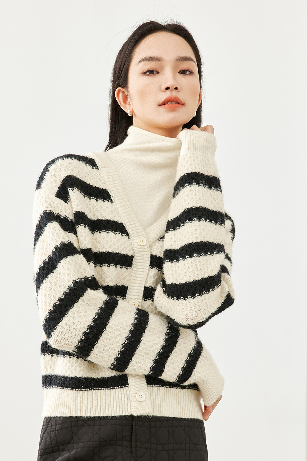 Fake Two Piece Striped Sweater