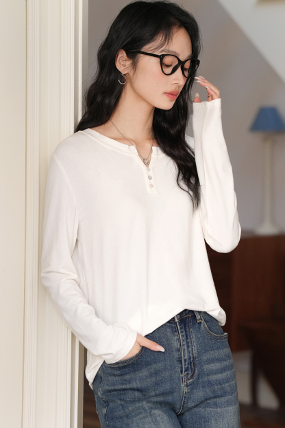 Minimalist Oversized Long-Sleeve Tee – Slimming & Versatile-VIMLYSTORE