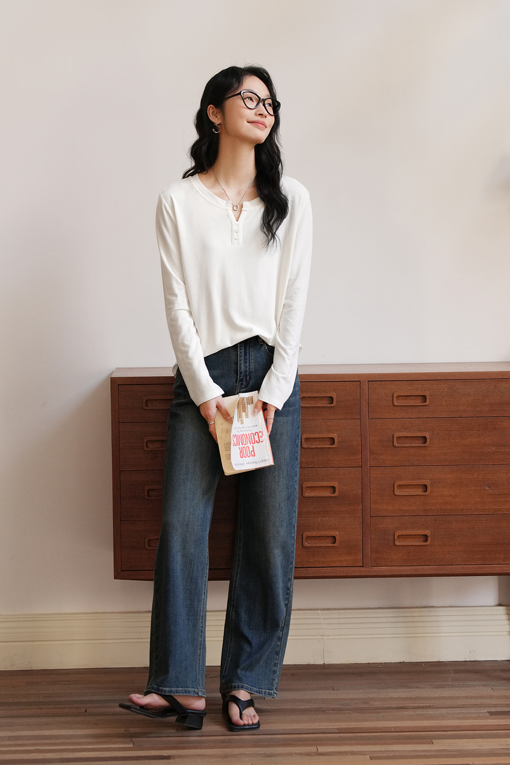 Minimalist Oversized Long-Sleeve Tee – Slimming & Versatile-VIMLYSTORE