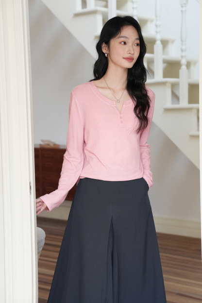 Minimalist Oversized Long-Sleeve Tee – Slimming & Versatile-VIMLYSTORE