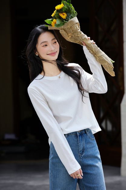 Essential Crewneck Layering Tee-VIMLYSTORE