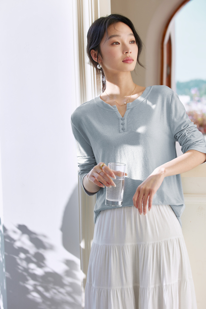 Minimalist Oversized Long-Sleeve Tee – Slimming & Versatile-VIMLYSTORE