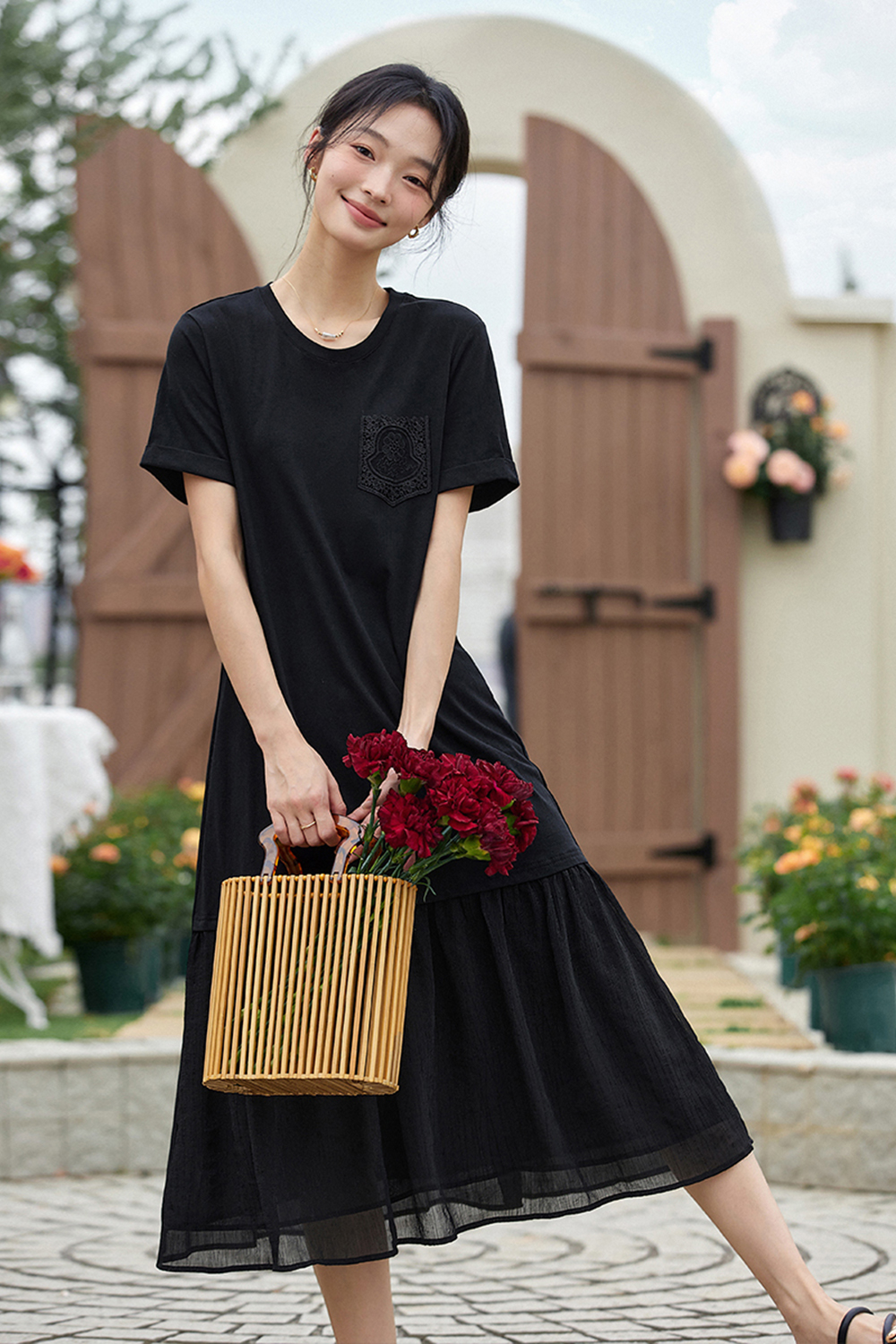 Sorona Draped Paneled Maxi Dress