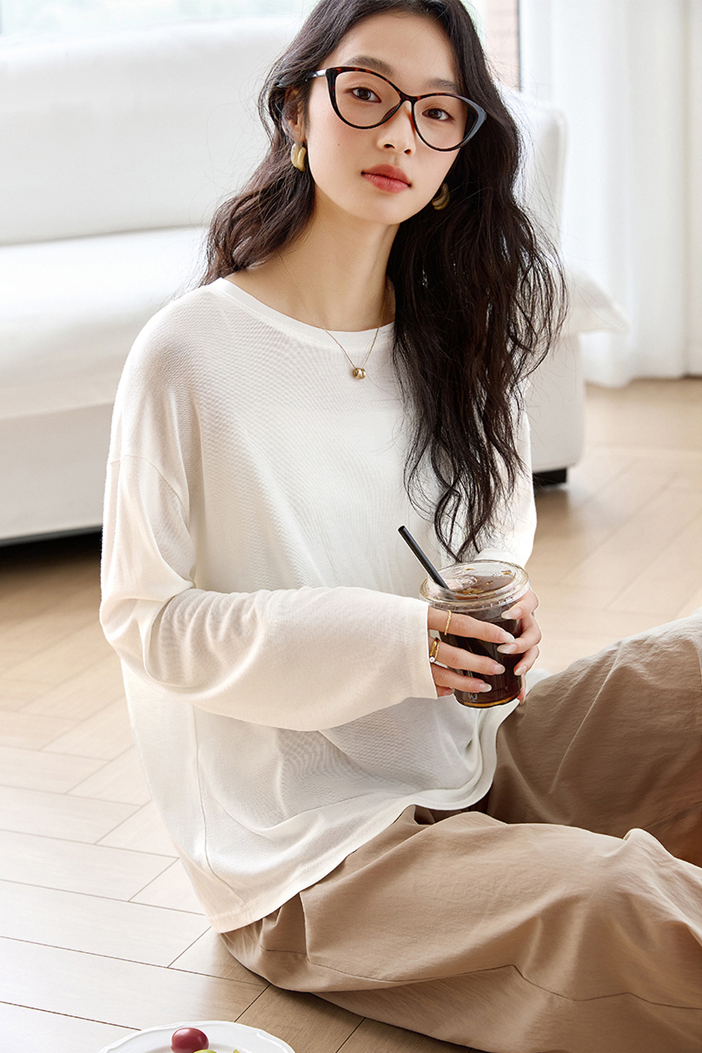 Lyocell Minimalist Casual Loose Sun-protection Top