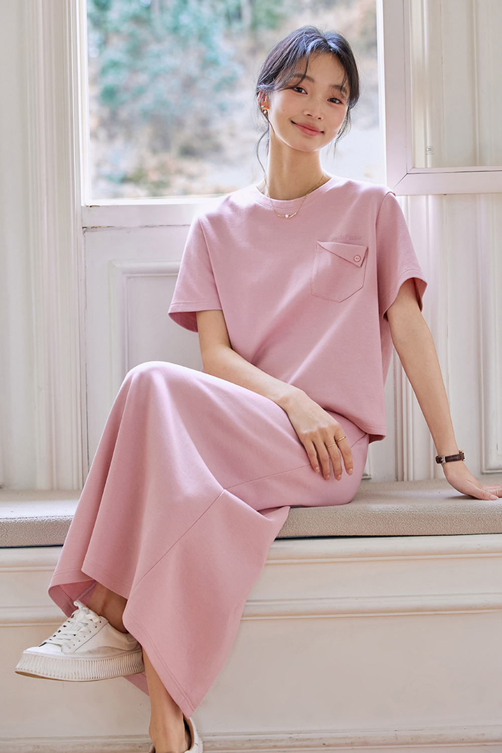 Youthful Fashion Top with Straight Skirt Set-VIMLYSTORE