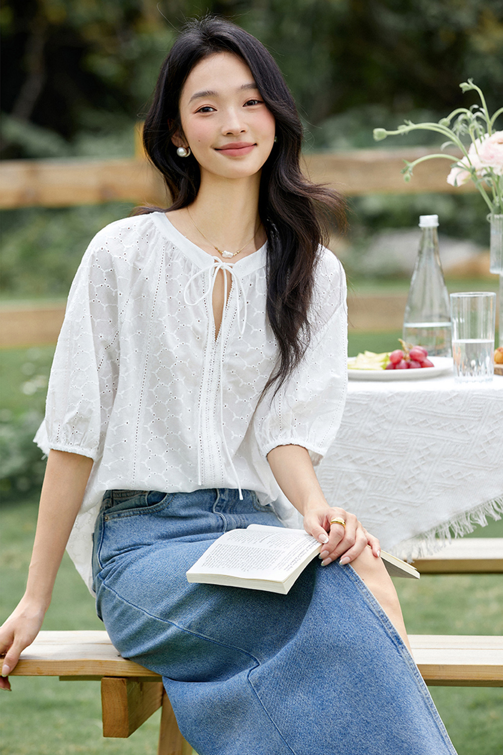 Loose Casual Cotton Short-Sleeve Round-Neck Top