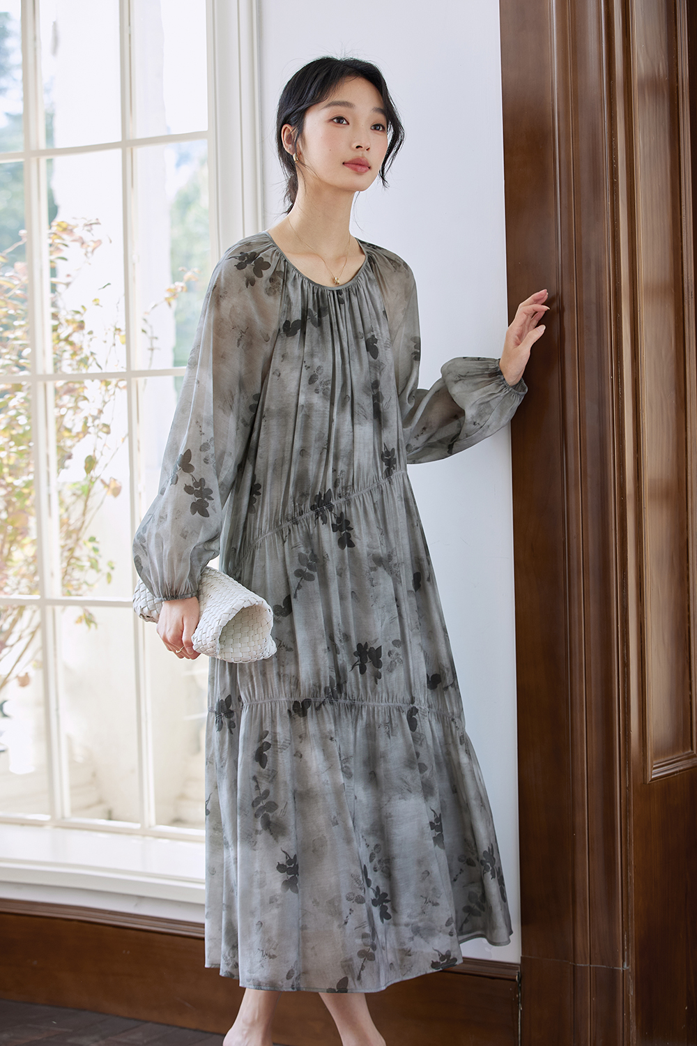 French High-End Chiffon Floral Elegant A-Line Fairy Dress
