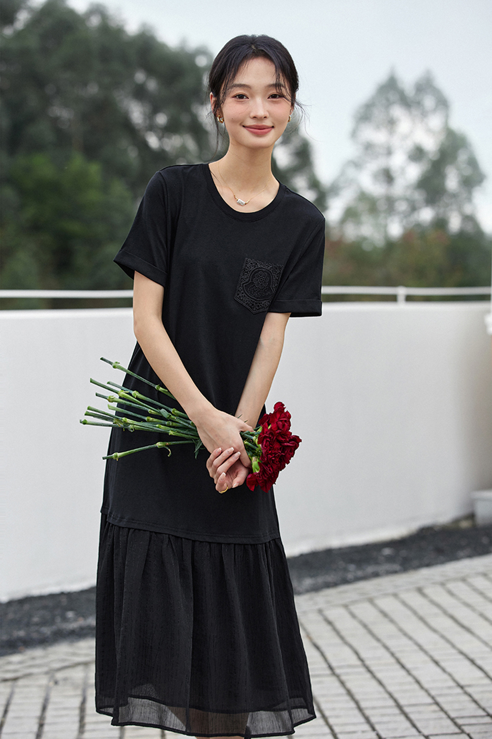 Sorona Draped Paneled Maxi Dress-VIMLYSTORE