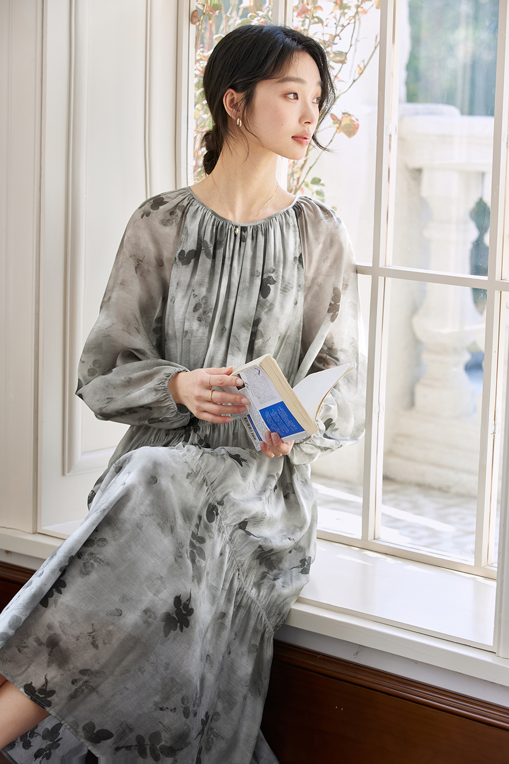 French High-End Chiffon Floral Elegant A-Line Fairy Dress