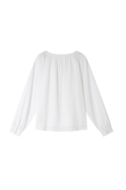 French Retro Square Neck Loose Shirt-VIMLYSTORE