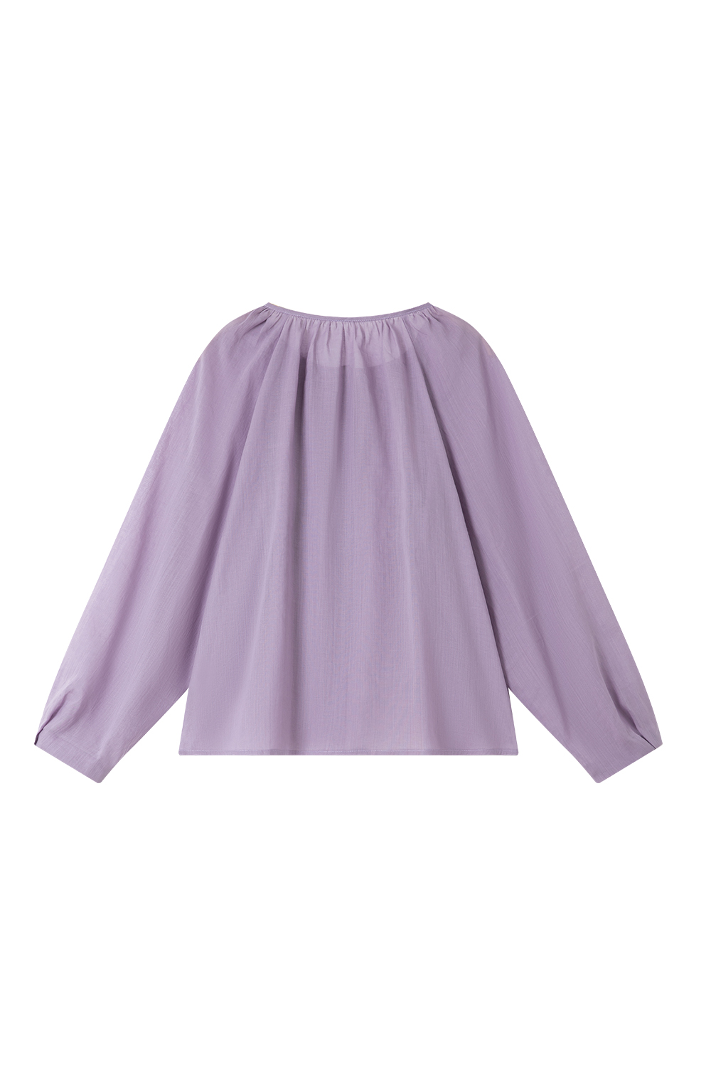 Monet Purple Linen-Cotton Light Luxury Youthful Chic Shirt-VIMLYSTORE