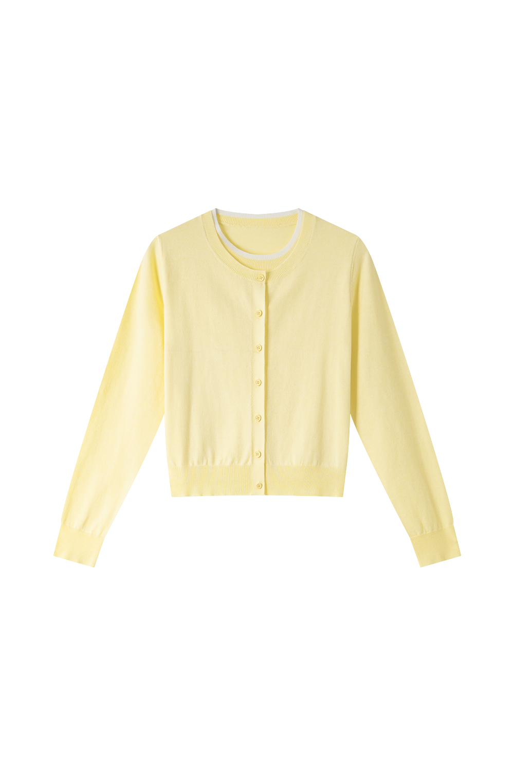 Faux Two-Layer Knit Cardigan Coat-VIMLYSTORE