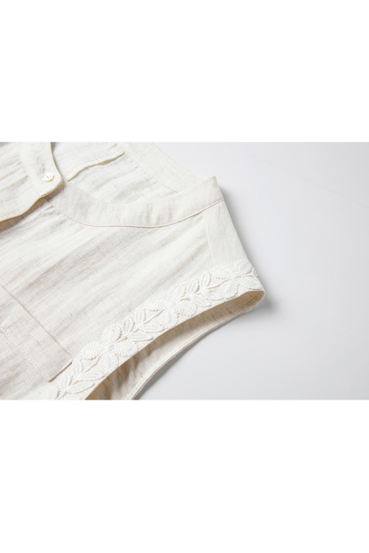 Premium "Old Money" Style Sleeveless Shirt & Pants Linen Set
