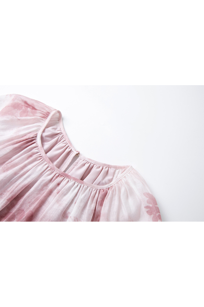 French High-End Chiffon Floral Elegant A-Line Fairy Dress