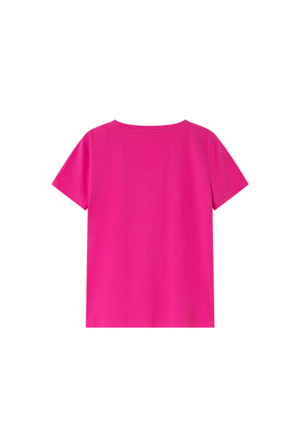 Dopamine Solid Color Casual Versatile V-Neck Loose Top-VIMLYSTORE