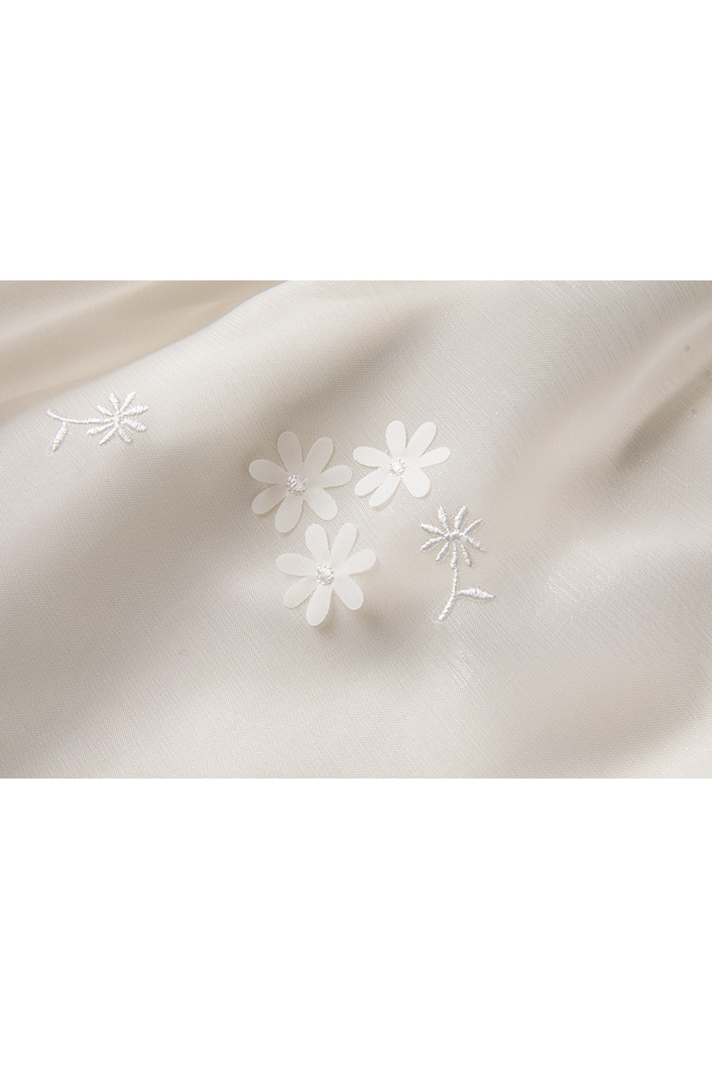 Feminine Slim-Fit 3D Floral Embroidered A-Line Skirt