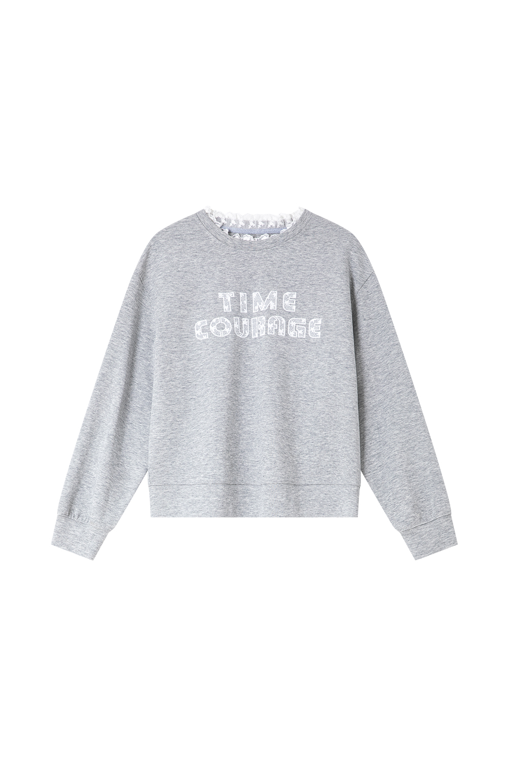 Lace Trim Skirt & Sweatshirt Set-VIMLYSTORE