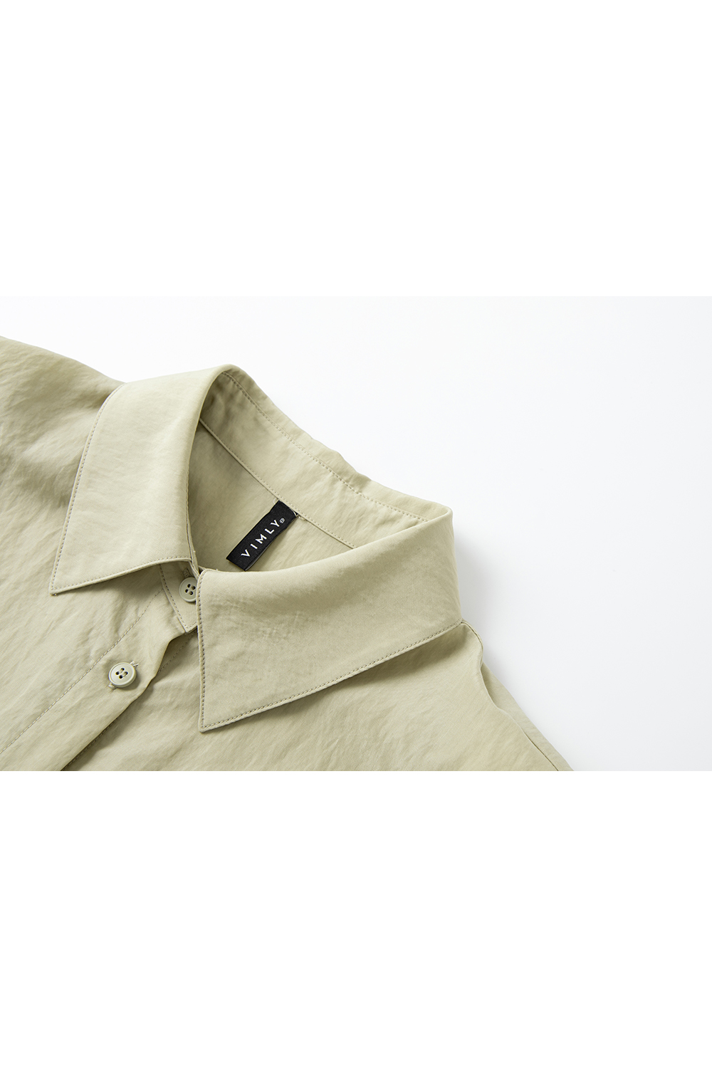 Lyocell Sleeveless Collared Solid Shirt