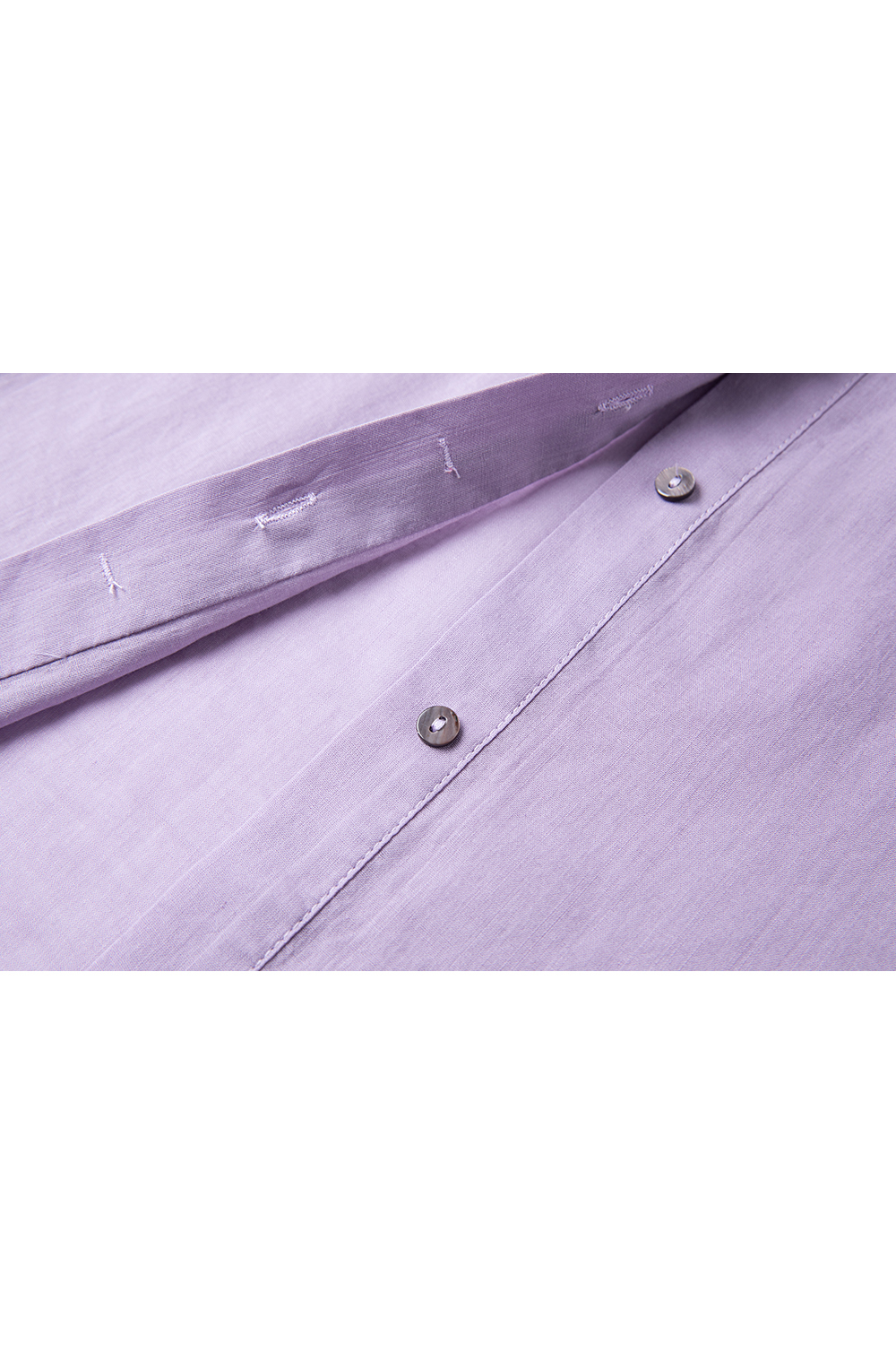 Monet Purple Linen-Cotton Light Luxury Youthful Chic Shirt-VIMLYSTORE