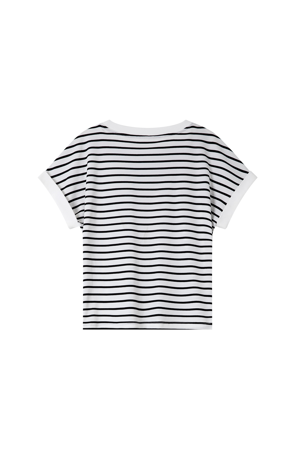 Color Block Striped Short Sleeve Round Neck T-Shirt