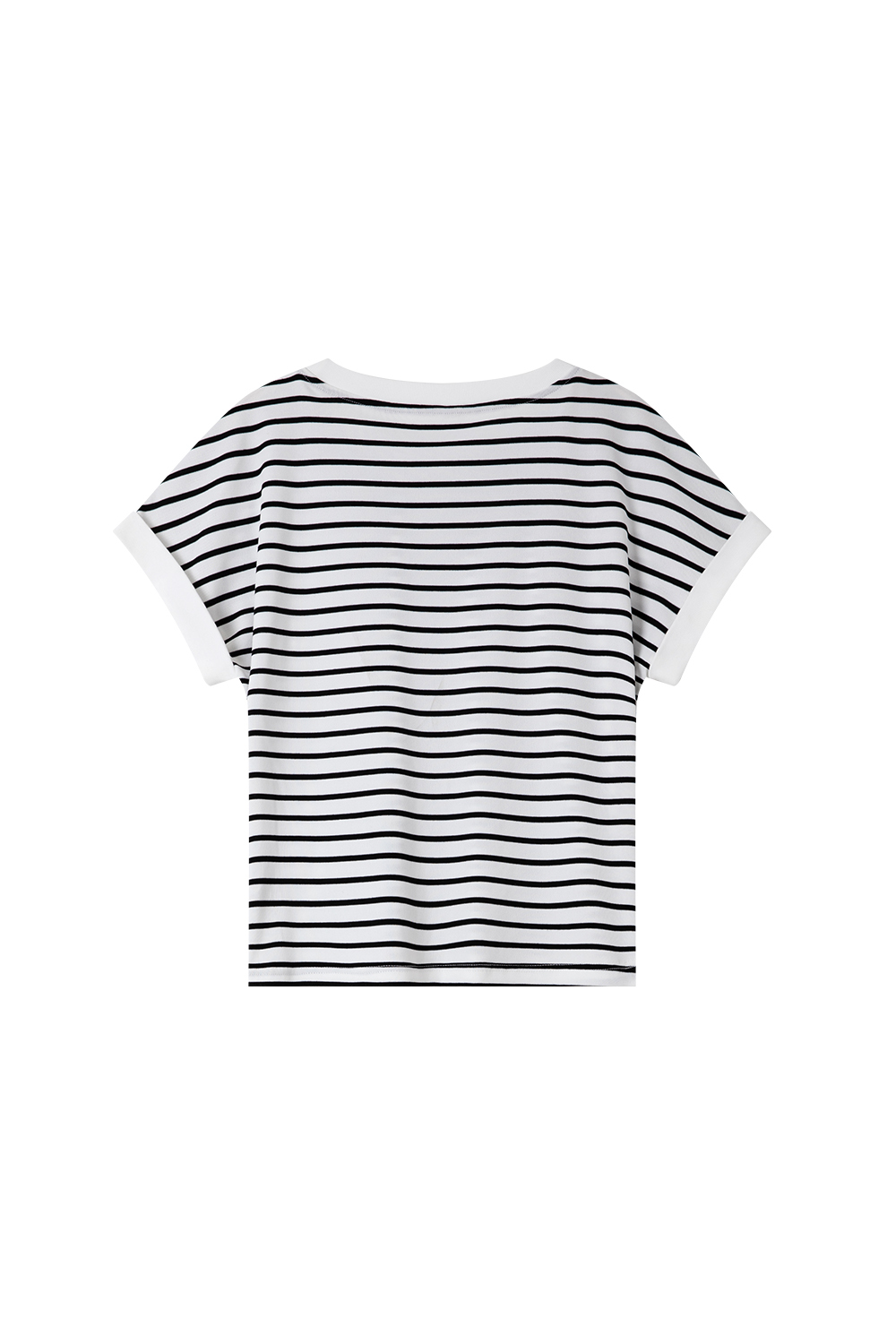 Color Block Striped Short Sleeve Round Neck T-Shirt