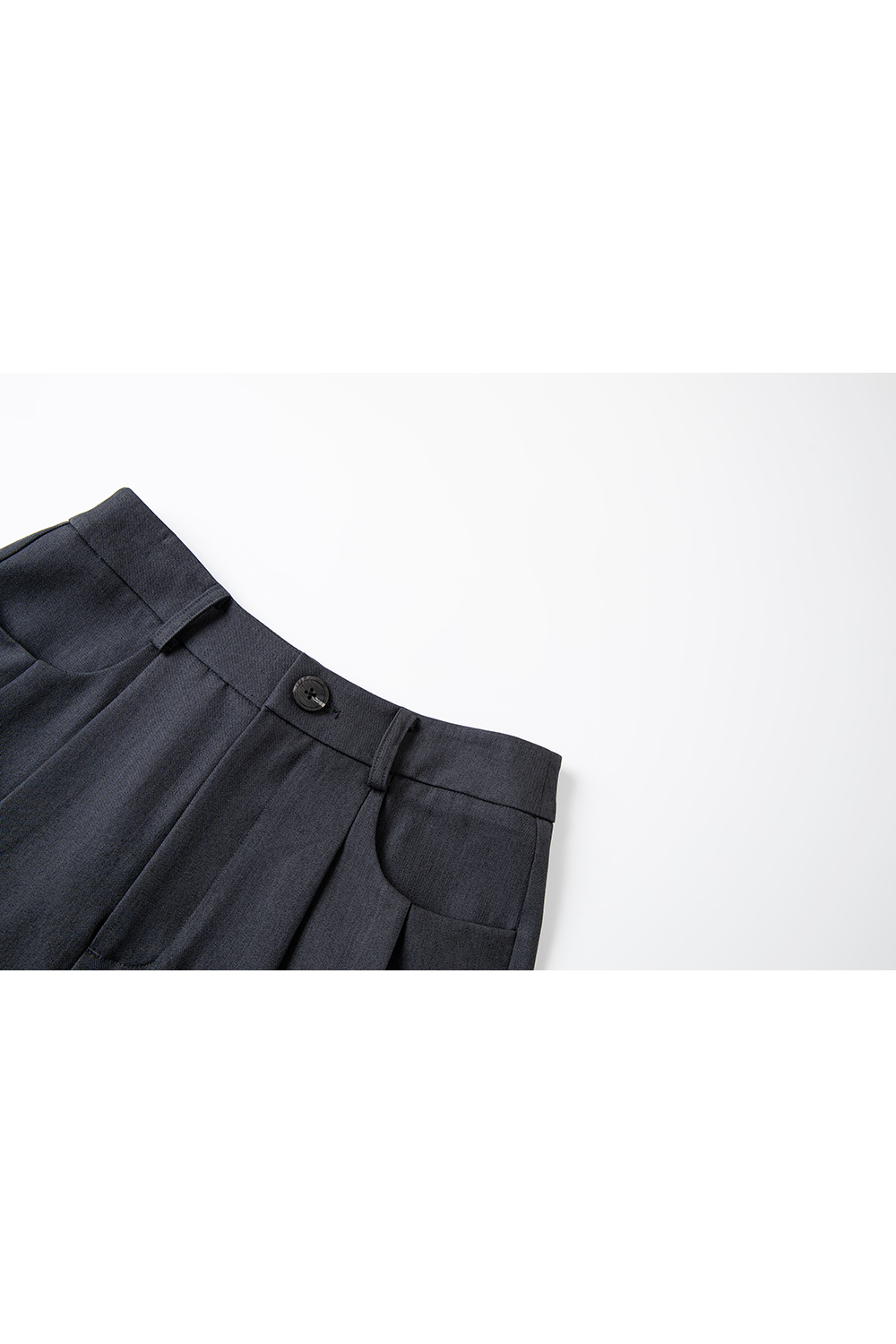 Fluid Gray Wide-Leg Trousers with Tailored Drape-VIMLYSTORE